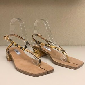 Never worn Miista square toed thong sandal